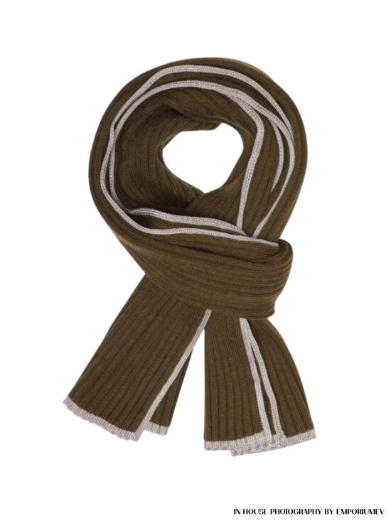 Theory Other - Theory Miles K0881724 Grove Multi Green Wool Men Women 1SZ Scarf